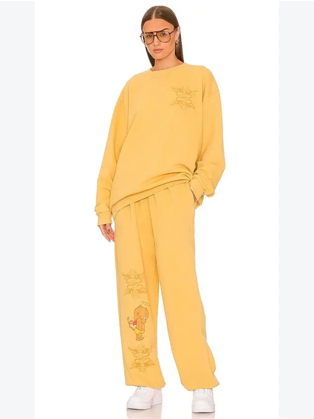 Boys Lie An Angry Cupid Sweatpants in butterscotch yellow (Revolve) Size XS